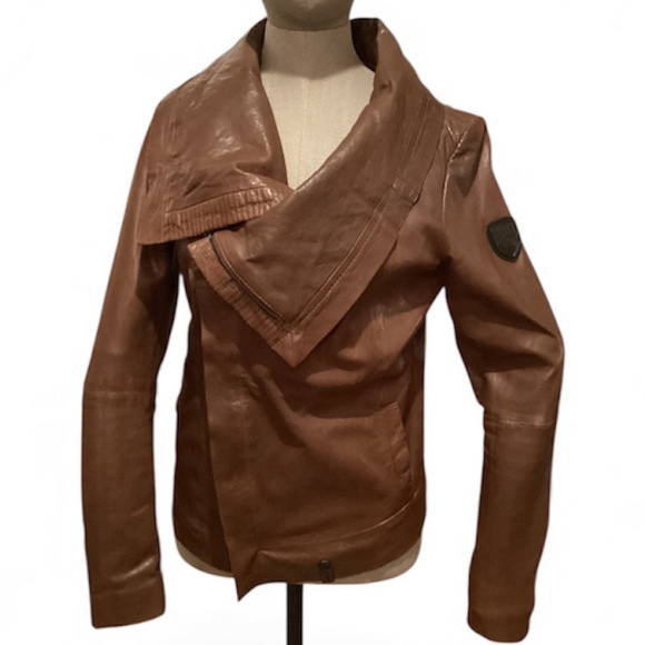 RUDSAK Jackets & Blazers - Rudsak Leather Jacket, Brown, Size Small